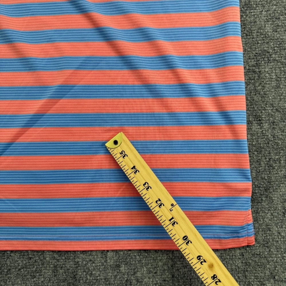 Southern Tide Polo Shirt Mens Medium Striped Tide To Trail Performance Golf - Picture 4 of 11